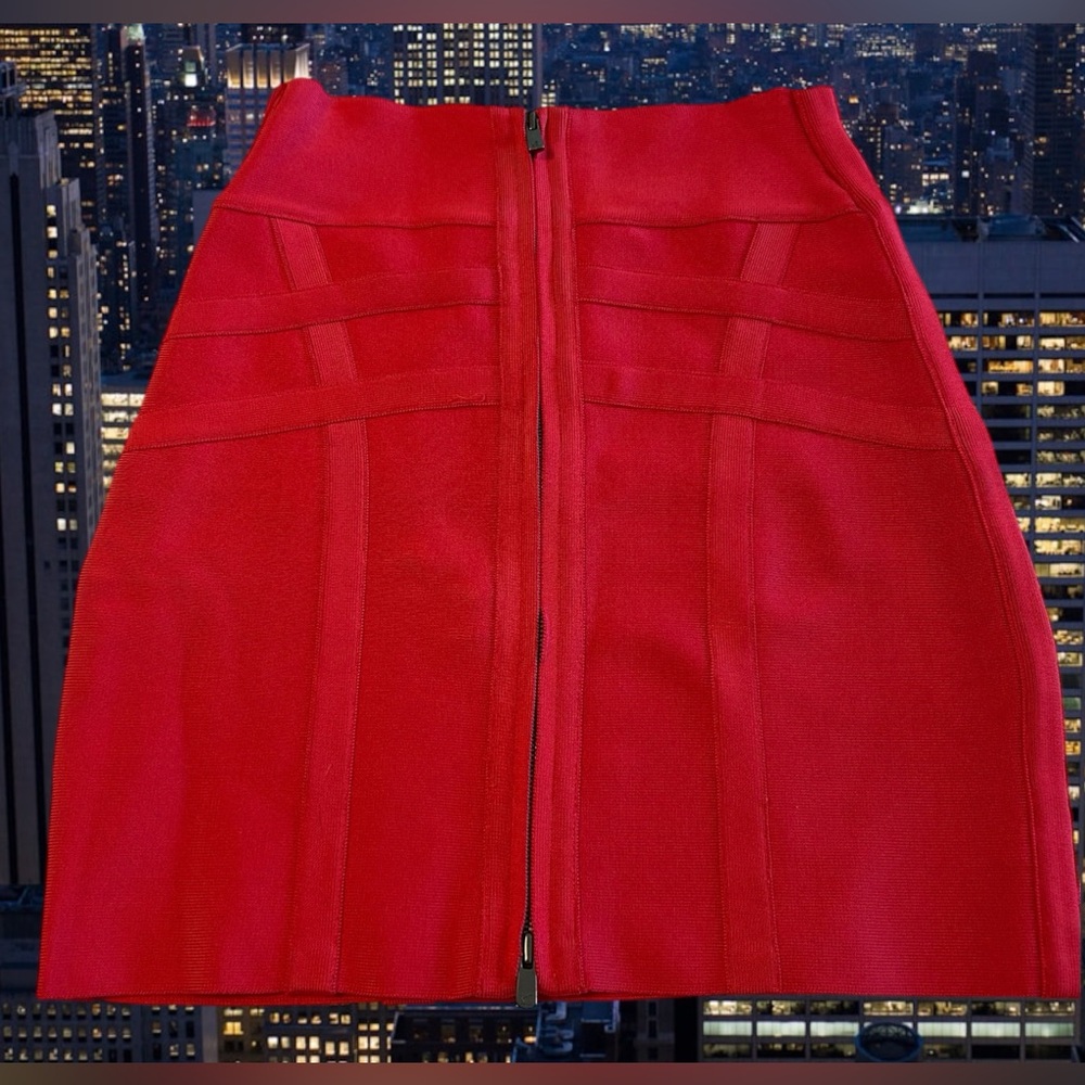 HERVÉ LÉGER Poppy Bandage Mini Pencil Skirt, Heavy Stretchy fabric, Sz Med